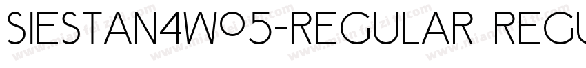 SiestaN4W05-Regular Regular字体转换